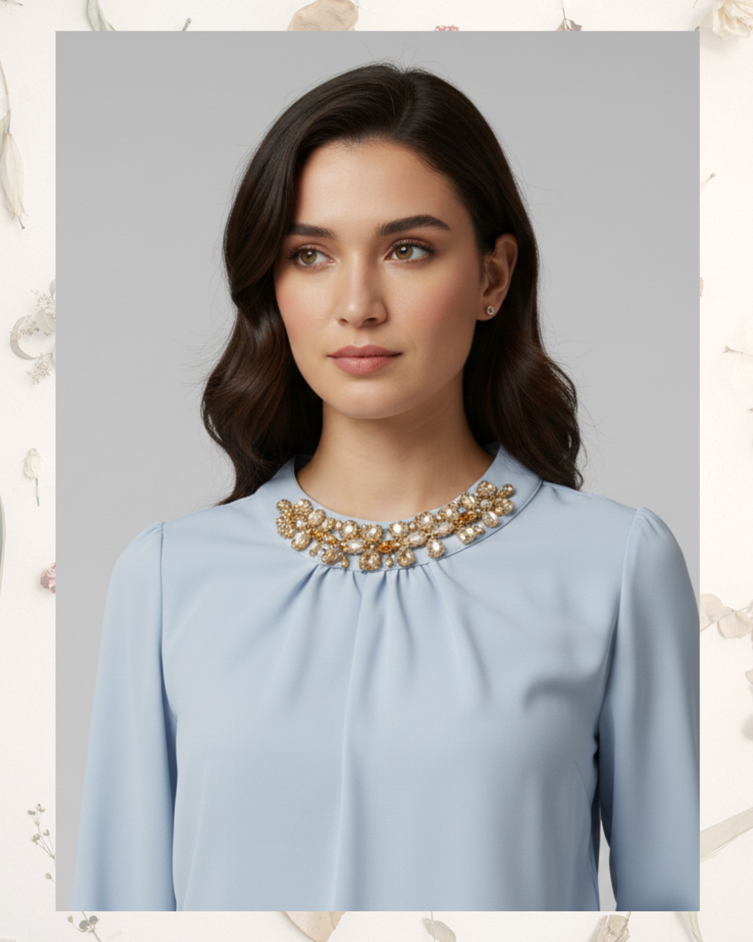 Blue Mist Embellished Top
