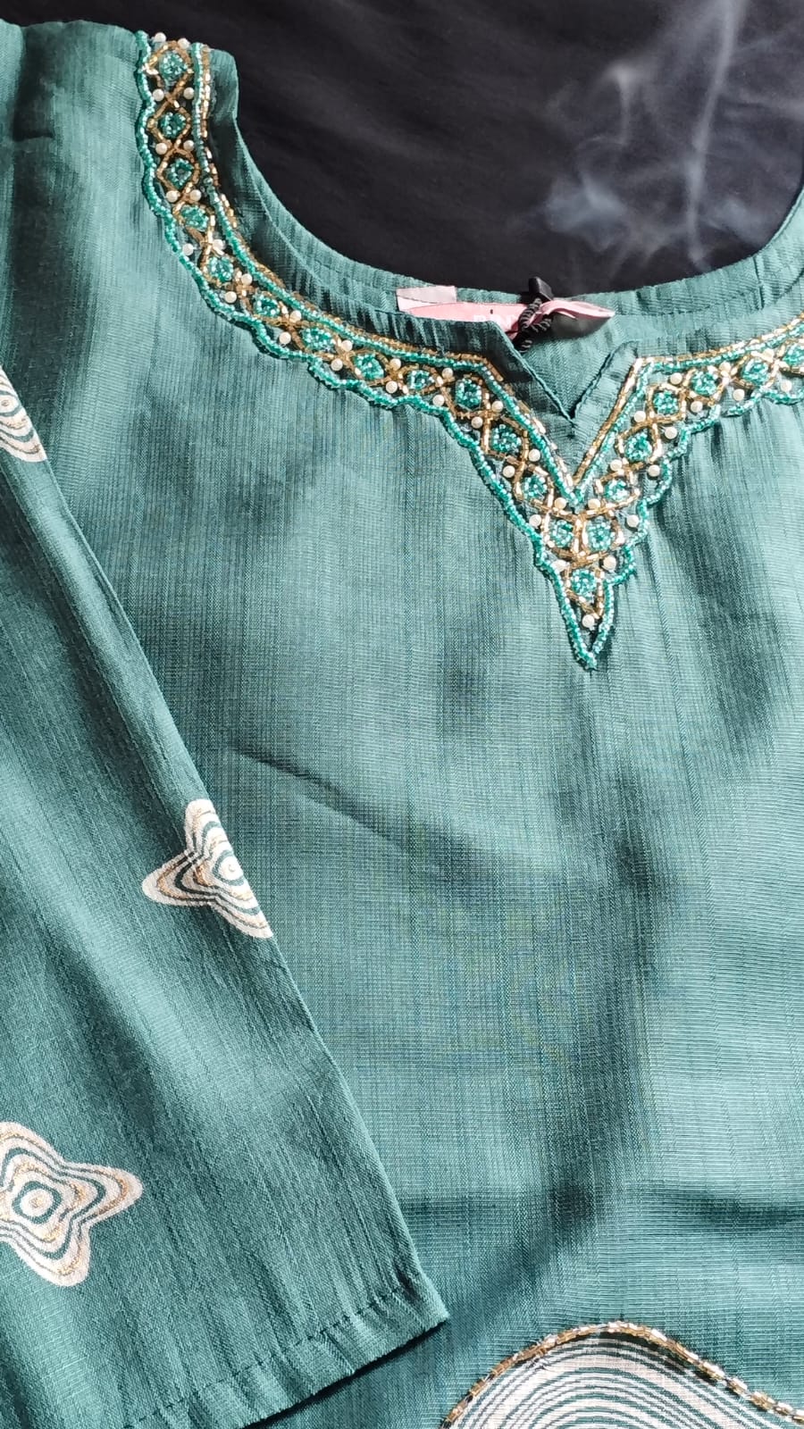 "Emerald Grace" Embroidered Salwar Suit Set