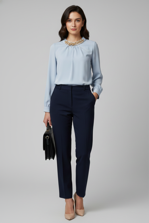 Blue Mist Embellished Top